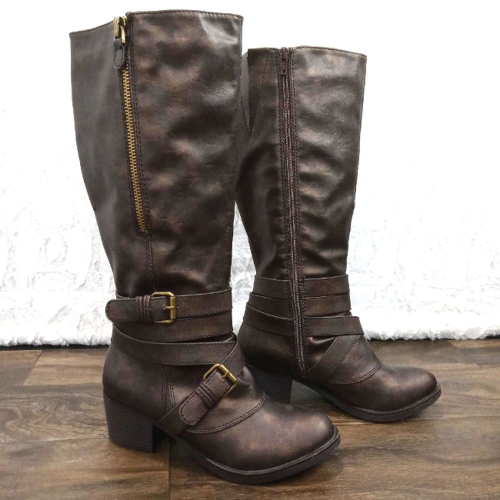 American Heritage Quince Brown Women's Calf Boots Size 6.5 M